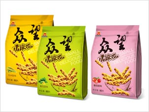 湖北眾望小麻花休閑食品包裝設(shè)計案例