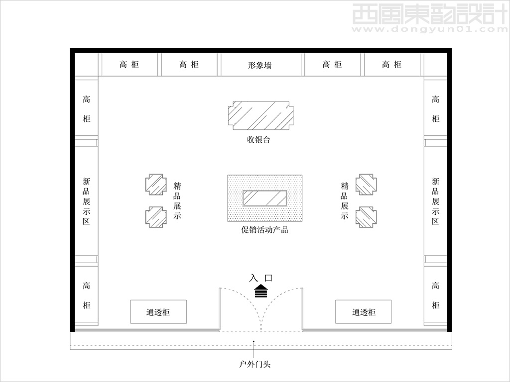 拉薩格桑蜂業(yè)三江蜜源店面形象SI設計之店面平面圖設計