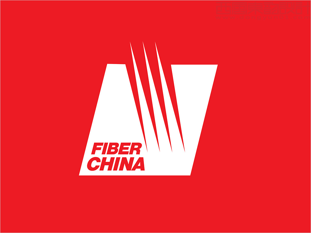 中國建材集團進出口公司FIBER CHINA 出口光纖材料logo設(shè)計反白效果