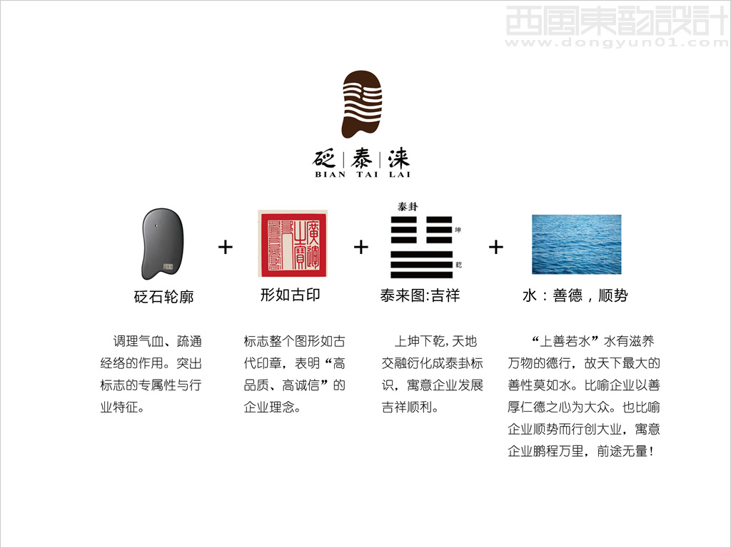 北京砭泰淶健康科技公司標(biāo)志設(shè)計(jì)創(chuàng)意說明