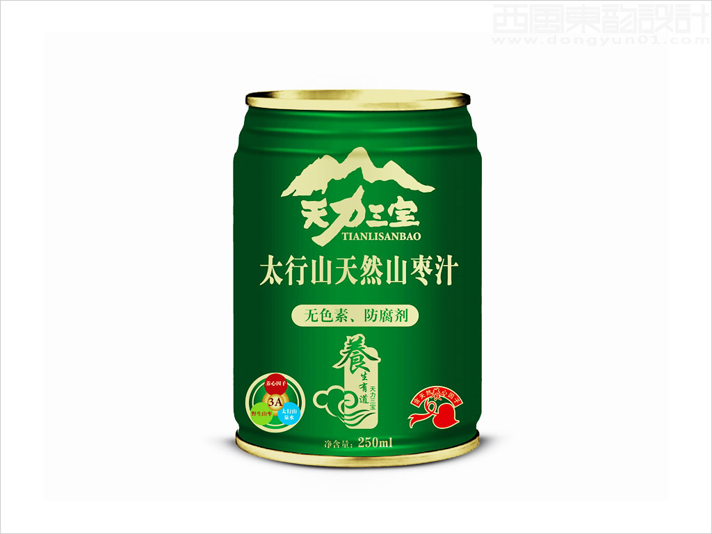 河北邢州棗業(yè)有限公司天力三寶山棗汁包裝設(shè)計(jì)---綠色版