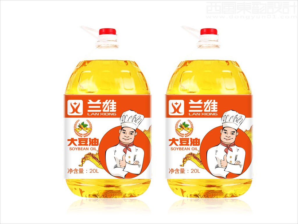 北京蘭雄貿(mào)易有限公司餐飲行業(yè)20升桶裝大豆食用油包裝設(shè)計(jì)