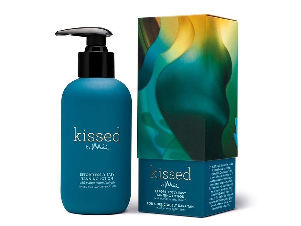 英國Kissed by Mii防曬乳紙盒與泵瓶化妝品包裝設(shè)計