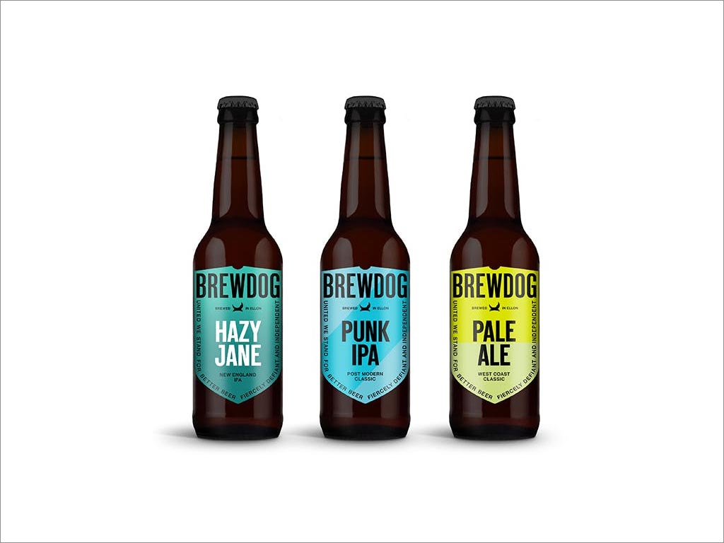 蘇格蘭Brewdog玻璃瓶啤酒包裝設計