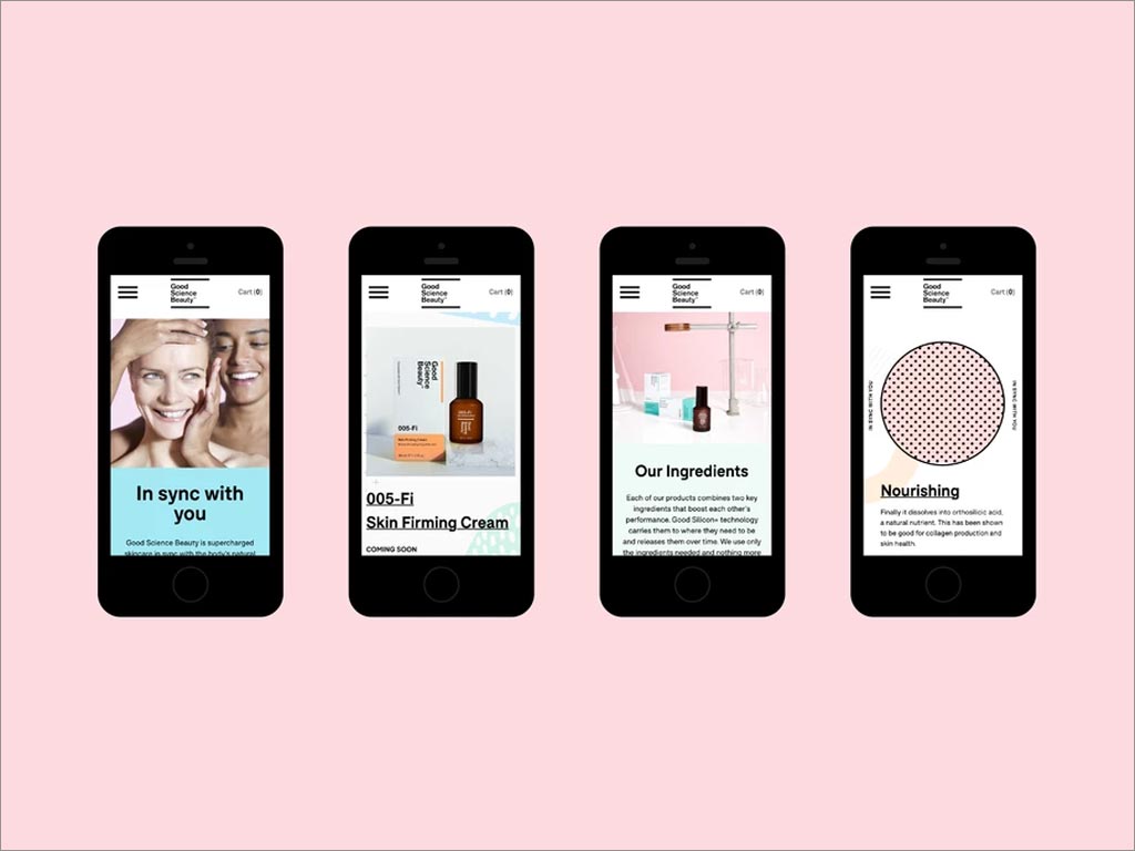 美國good science beauty護膚產(chǎn)品手機端網(wǎng)站頁面設(shè)計
