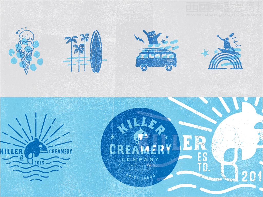 Killer Creamery無(wú)糖冰激凌包裝設(shè)計(jì)之插圖設(shè)計(jì)