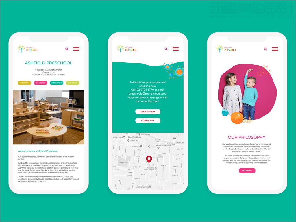 澳大利亞悉尼PLC幼兒園品牌形象設(shè)計(jì)之移動(dòng)端網(wǎng)站設(shè)計(jì)
