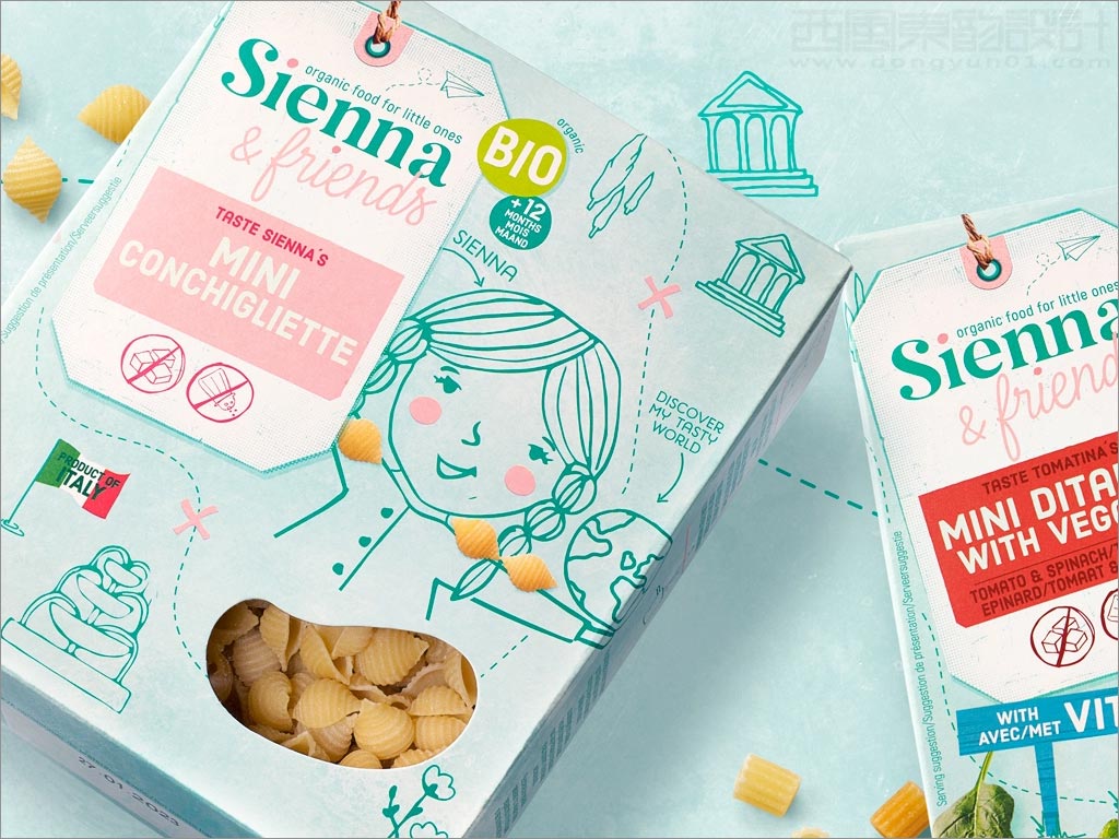 比利時Sienna＆Friends休閑食品包裝設計