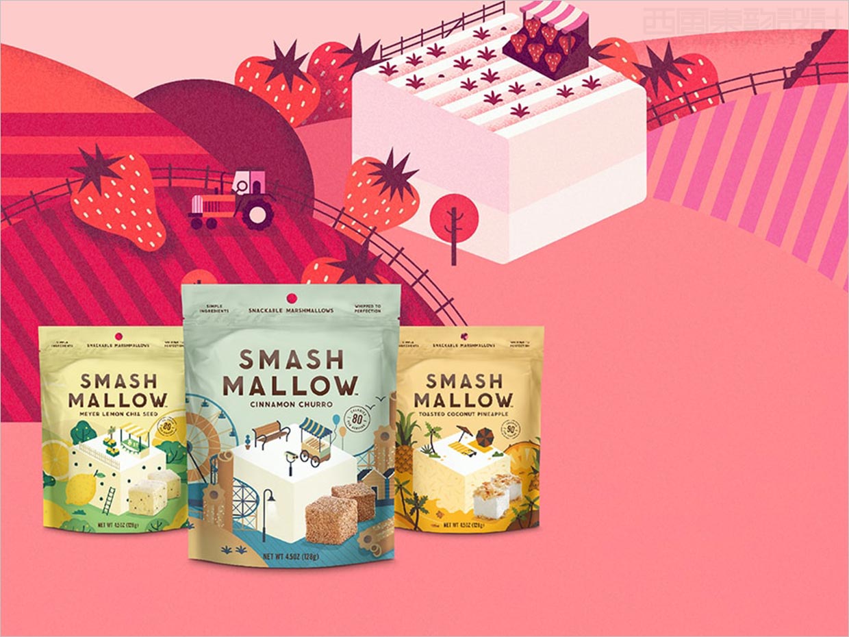 英國Smashmallow棉花糖休閑食品包裝設(shè)計(jì)