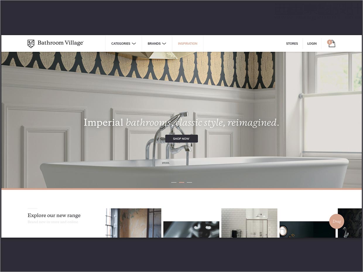 英國(guó)Bathroom Village浴室用品品牌vi設(shè)計(jì)之網(wǎng)站頁(yè)面設(shè)計(jì)