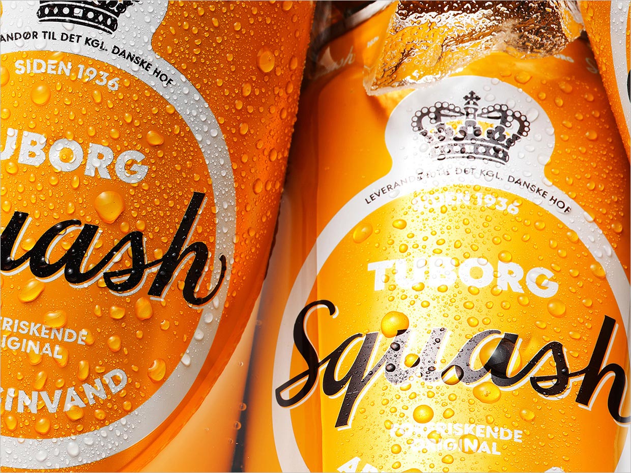 丹麥Tuborg Squash橙汁果汁飲料包裝設(shè)計之局部細節(jié)展示