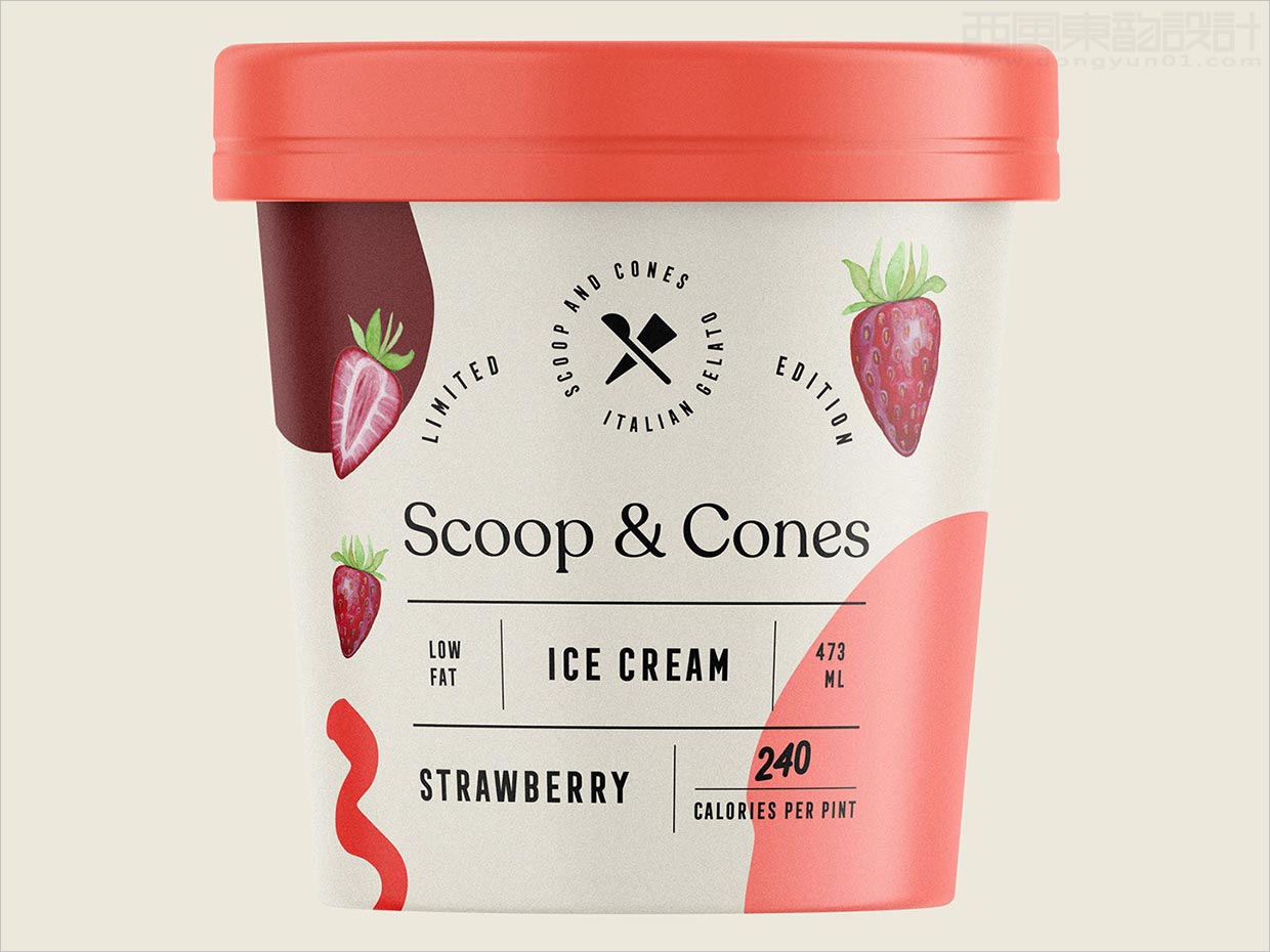 Scoop & Cones 是經(jīng)典的時髦冰淇淋包裝設(shè)計