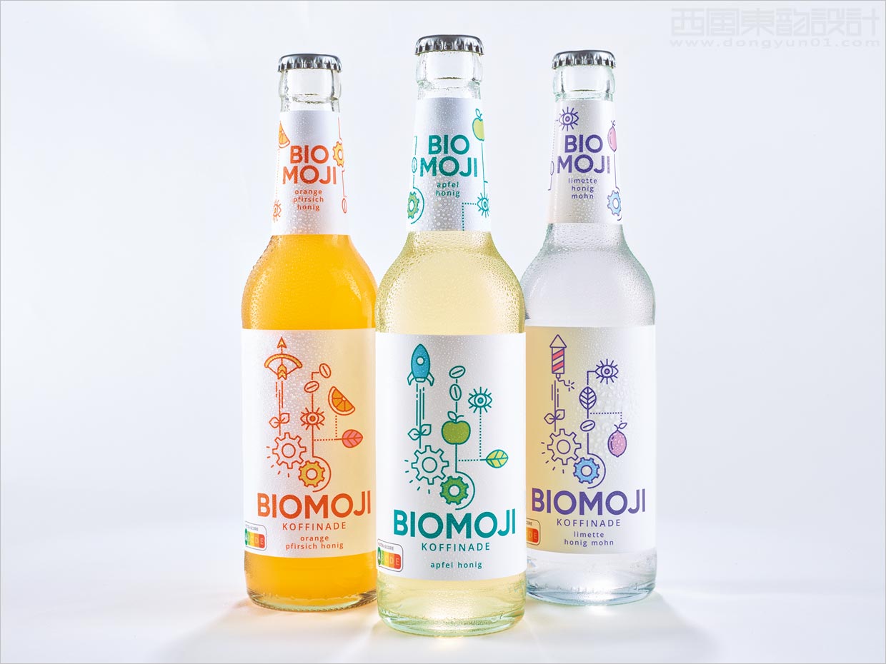 德國BIOMOJI功能性有機能量飲料瓶貼包裝設(shè)計