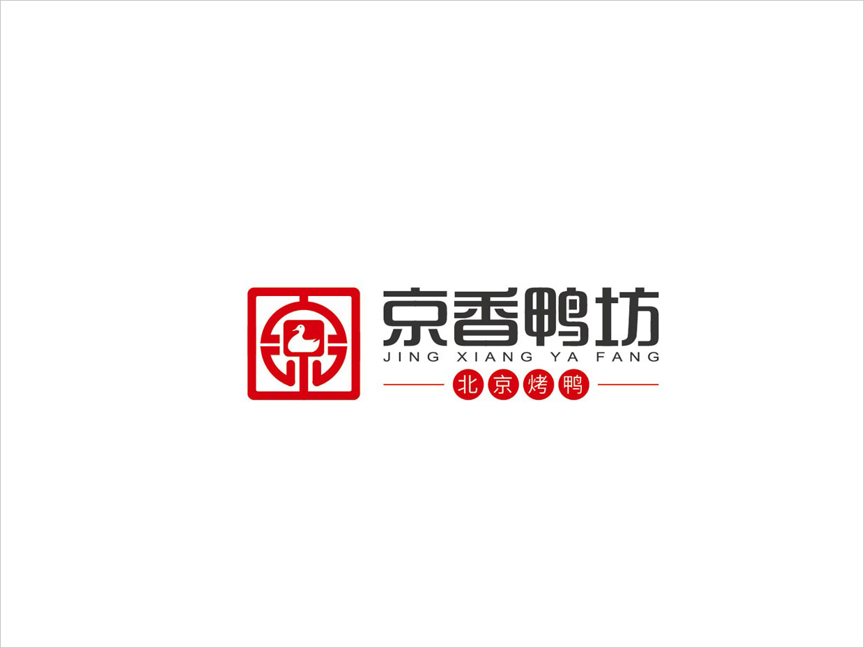 北京京香鴨坊餐飲連鎖品牌logo設計