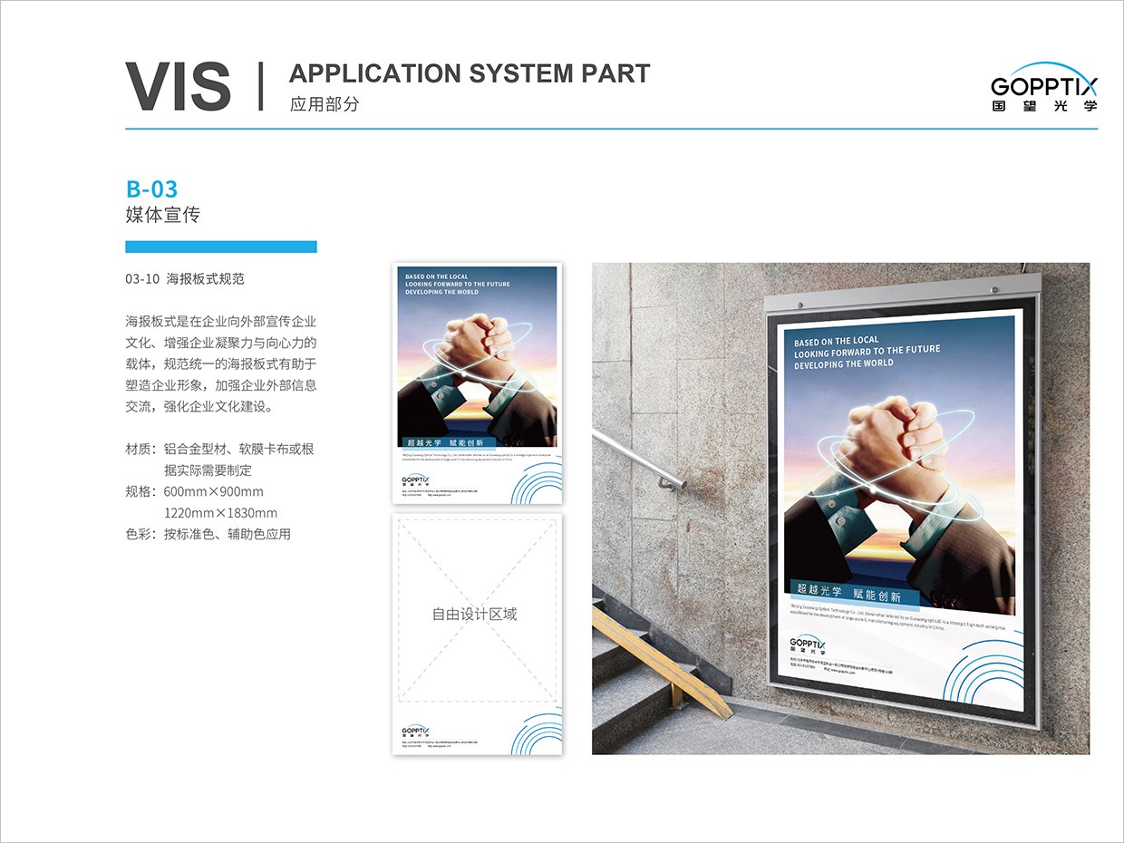北京國望光學(xué)科技公司全案VI設(shè)計之海報版式規(guī)范設(shè)計